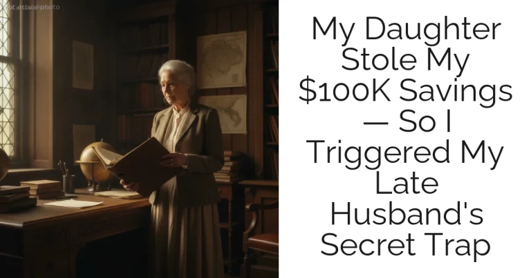 My Daughter Stole My $100K Savings — So I Triggered My Late Husband's Secret Trap