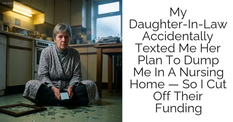 My Daughter-In-Law Accidentally Texted Me Her Plan To Dump Me In A Nursing Home — So I Cut Off Their Funding