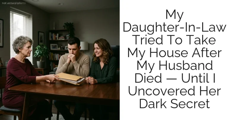 My Daughter-In-Law Tried To Take My House After My Husband Died — Until I Uncovered Her Dark Secret