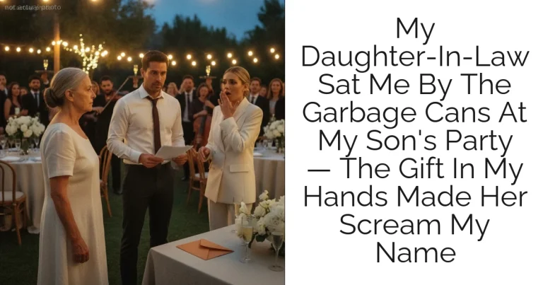 My Daughter-In-Law Sat Me By The Garbage Cans At My Son's Party — The Gift In My Hands Made Her Scream My Name