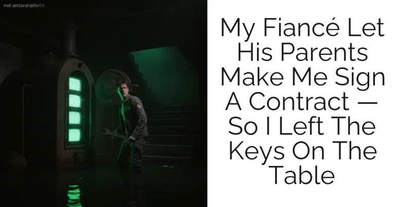 My Fiancé Let His Parents Make Me Sign A Contract — So I Left The Keys On The Table