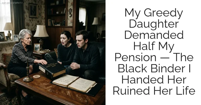 My Greedy Daughter Demanded Half My Pension — The Black Binder I Handed Her Ruined Her Life