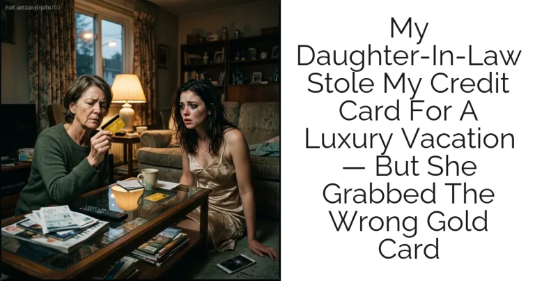 My Daughter-In-Law Stole My Credit Card For A Luxury Vacation — But She Grabbed The Wrong Gold Card