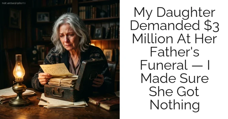 My Daughter Demanded $3 Million At Her Father's Funeral — I Made Sure She Got Nothing