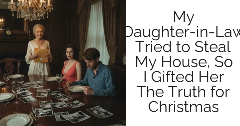 My Daughter-in-Law Tried to Steal My House, So I Gifted Her The Truth for Christmas