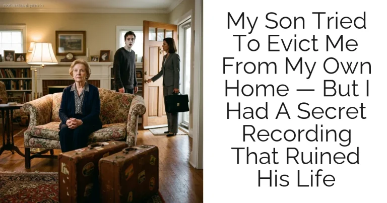 My Son Tried To Evict Me From My Own Home — But I Had A Secret Recording That Ruined His Life