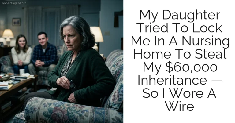 My Daughter Tried To Lock Me In A Nursing Home To Steal My $60,000 Inheritance — So I Wore A Wire