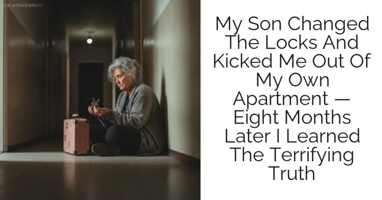 My Son Changed The Locks And Kicked Me Out Of My Own Apartment — Eight Months Later I Learned The Terrifying Truth