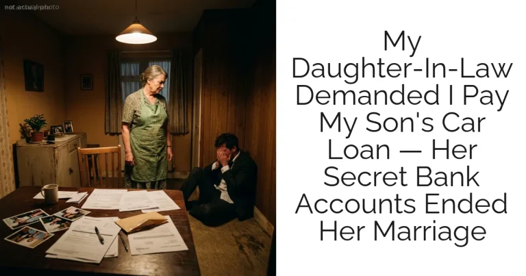 My Daughter-In-Law Demanded I Pay My Son's Car Loan — Her Secret Bank Accounts Ended Her Marriage