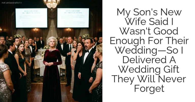 My Son's New Wife Said I Wasn't Good Enough For Their Wedding—So I Delivered A Wedding Gift They Will Never Forget