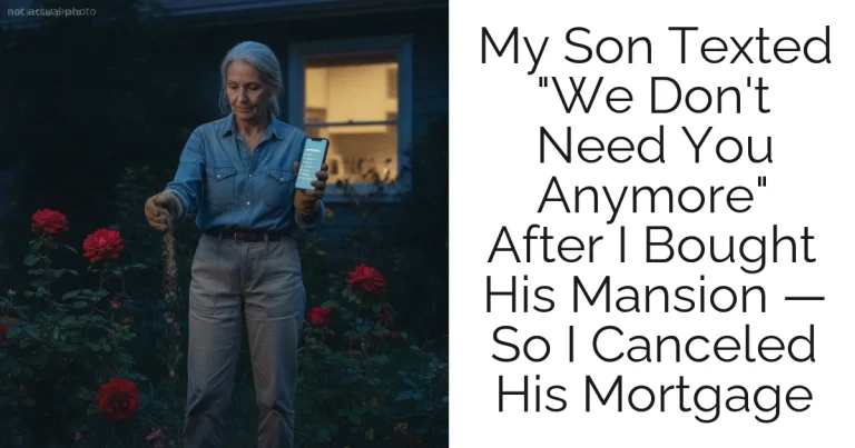 My Son Texted "We Don't Need You Anymore" After I Bought His Mansion — So I Canceled His Mortgage