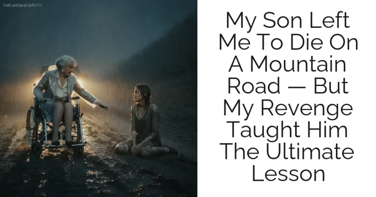 My Son Left Me To Die On A Mountain Road — But My Revenge Taught Him The Ultimate Lesson