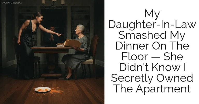 My Daughter-In-Law Smashed My Dinner On The Floor — She Didn't Know I Secretly Owned The Apartment
