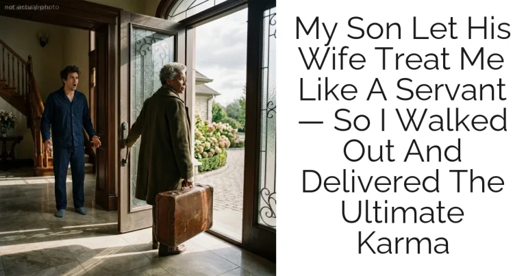 My Son Let His Wife Treat Me Like A Servant — So I Walked Out And Delivered The Ultimate Karma