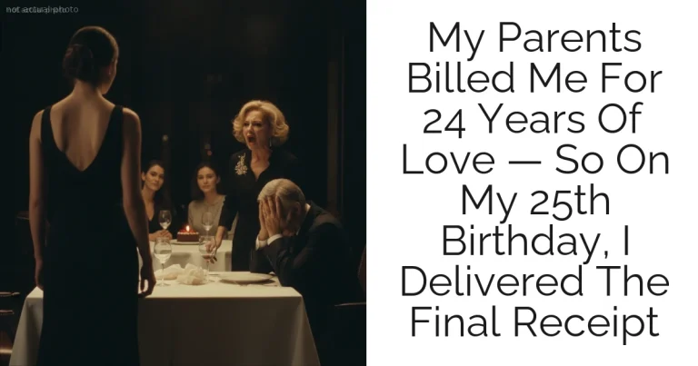 My Parents Billed Me For 24 Years Of Love — So On My 25th Birthday, I Delivered The Final Receipt