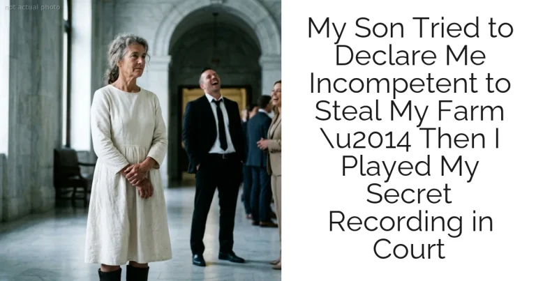 My Son Tried to Declare Me Incompetent to Steal My Farm u2014 Then I Played My Secret Recording in Court