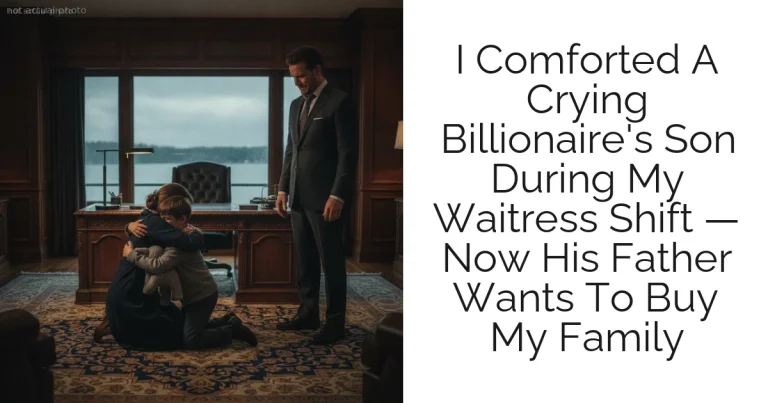 I Comforted A Crying Billionaire's Son During My Waitress Shift — Now His Father Wants To Buy My Family