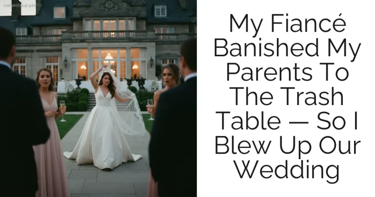 My Fiancé Banished My Parents To The Trash Table — So I Blew Up Our Wedding