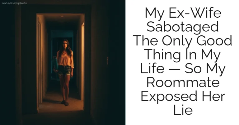 My Ex-Wife Sabotaged The Only Good Thing In My Life — So My Roommate Exposed Her Lie