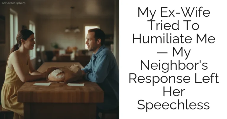 My Ex-Wife Tried To Humiliate Me — My Neighbor's Response Left Her Speechless