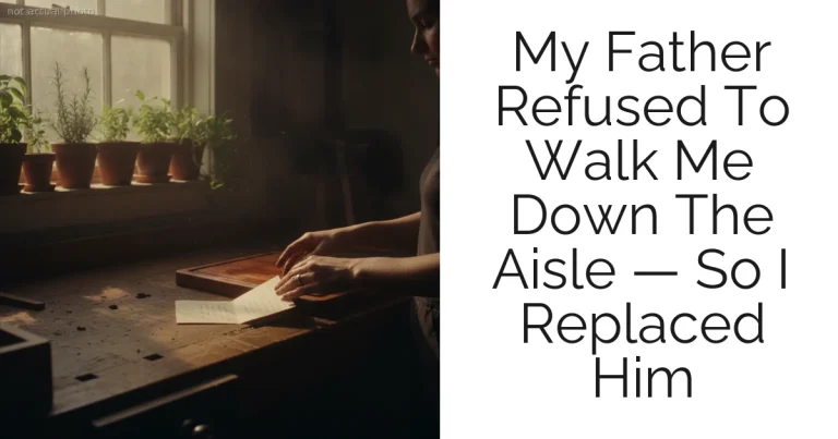 My Father Refused To Walk Me Down The Aisle — So I Replaced Him