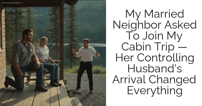 My Married Neighbor Asked To Join My Cabin Trip — Her Controlling Husband's Arrival Changed Everything