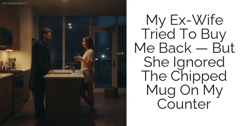 My Ex-Wife Tried To Buy Me Back — But She Ignored The Chipped Mug On My Counter
