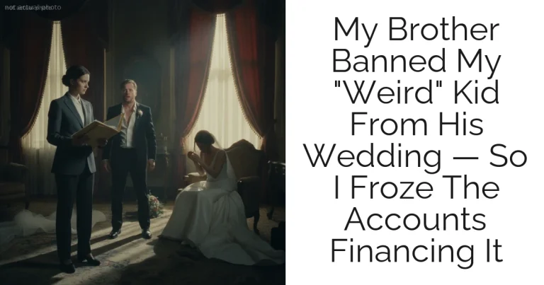 My Brother Banned My "Weird" Kid From His Wedding — So I Froze The Accounts Financing It