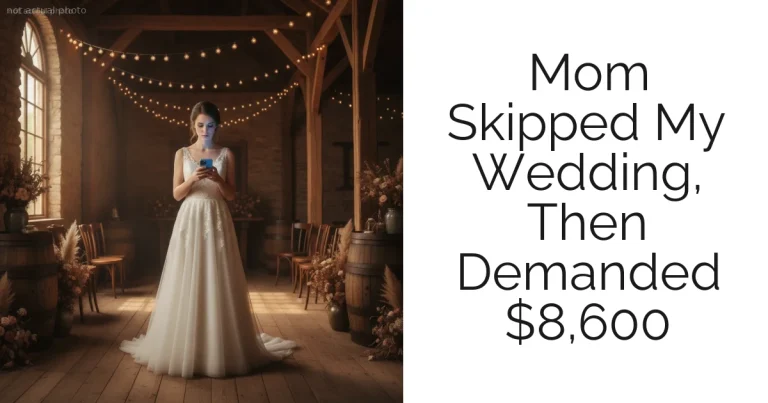 Mom Skipped My Wedding, Then Demanded $8,600