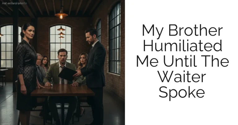 My Brother Humiliated Me Until The Waiter Spoke
