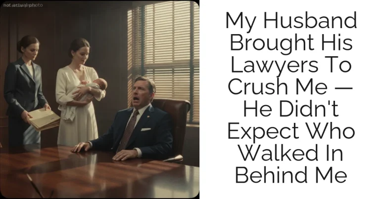 My Husband Brought His Lawyers To Crush Me — He Didn't Expect Who Walked In Behind Me