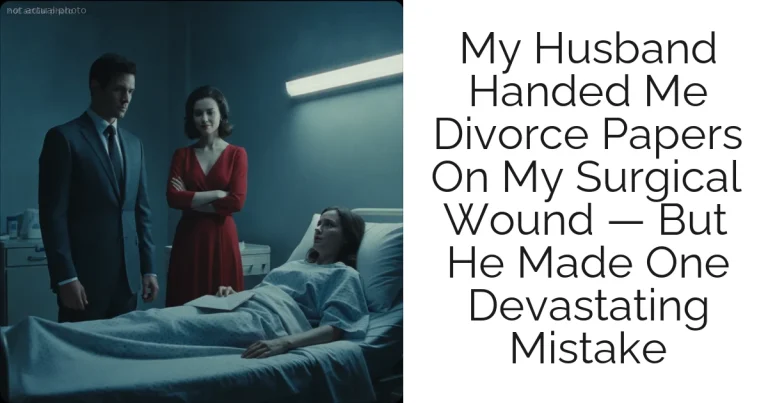 My Husband Handed Me Divorce Papers On My Surgical Wound — But He Made One Devastating Mistake