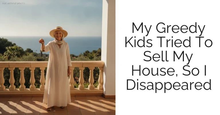 My Greedy Kids Tried To Sell My House, So I Disappeared