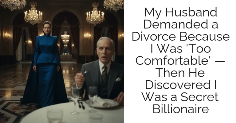 My Husband Demanded a Divorce Because I Was 'Too Comfortable' — Then He Discovered I Was a Secret Billionaire