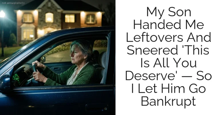 My Son Handed Me Leftovers And Sneered 'This Is All You Deserve' — So I Let Him Go Bankrupt