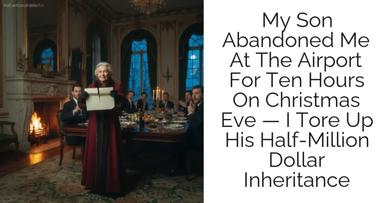 My Son Abandoned Me At The Airport For Ten Hours On Christmas Eve — I Tore Up His Half-Million Dollar Inheritance