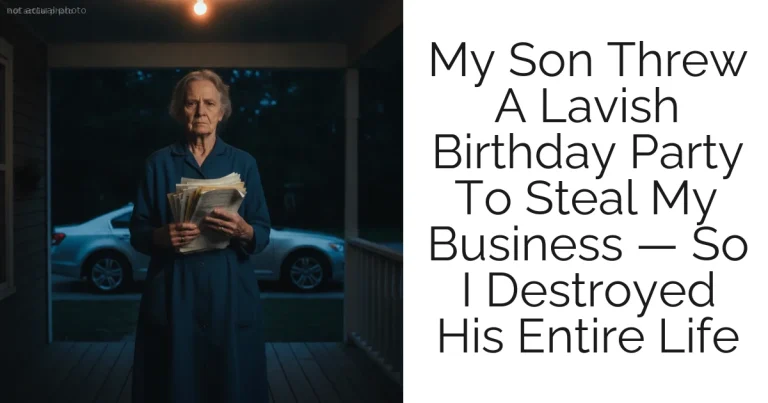 My Son Threw A Lavish Birthday Party To Steal My Business — So I Destroyed His Entire Life