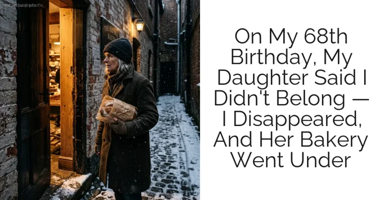 On My 68th Birthday, My Daughter Said I Didn't Belong — I Disappeared, And Her Bakery Went Under