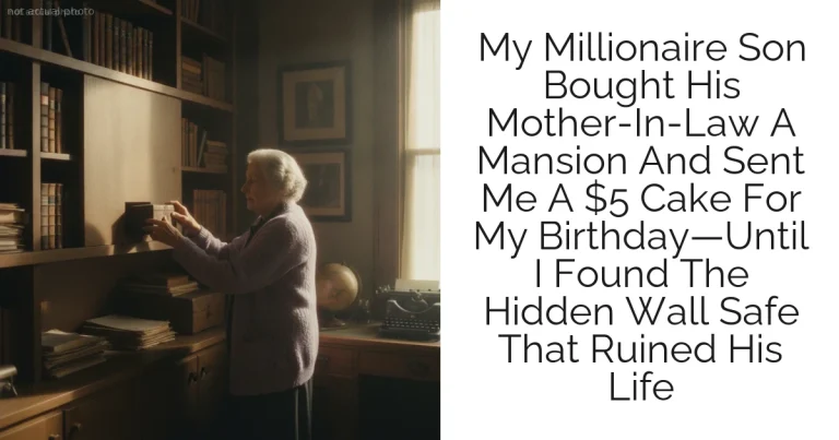 My Millionaire Son Bought His Mother-In-Law A Mansion And Sent Me A $5 Cake For My Birthday—Until I Found The Hidden Wall Safe That Ruined His Life
