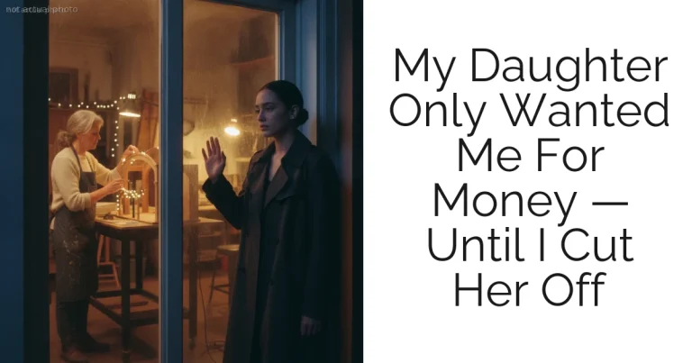 My Daughter Only Wanted Me For Money — Until I Cut Her Off