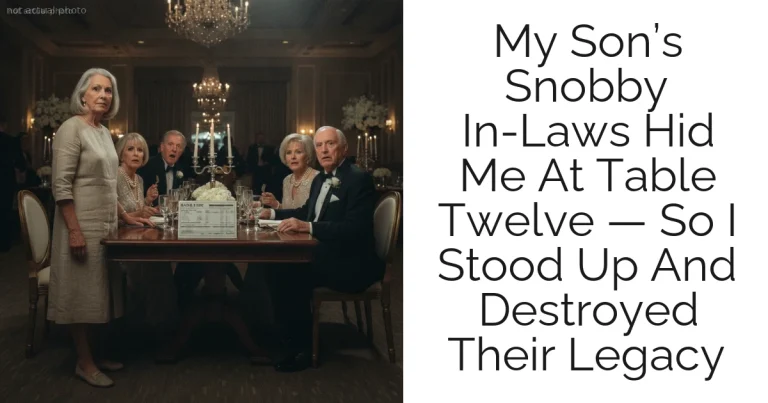 My Son’s Snobby In-Laws Hid Me At Table Twelve — So I Stood Up And Destroyed Their Legacy