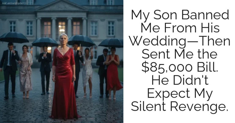 My Son Banned Me From His Wedding—Then Sent Me the $85,000 Bill. He Didn't Expect My Silent Revenge.