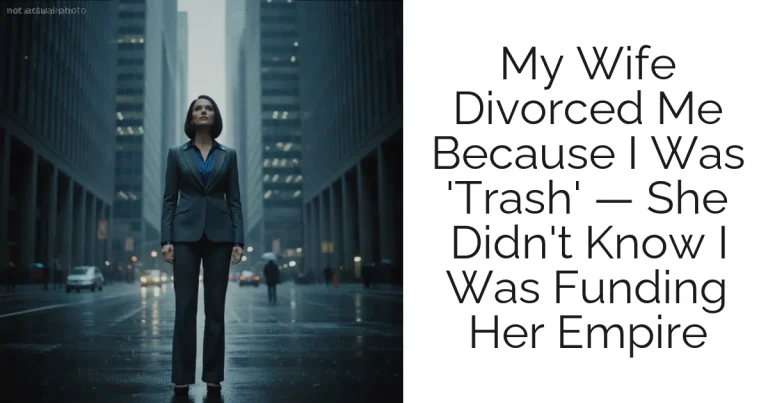 My Wife Divorced Me Because I Was 'Trash' — She Didn't Know I Was Funding Her Empire