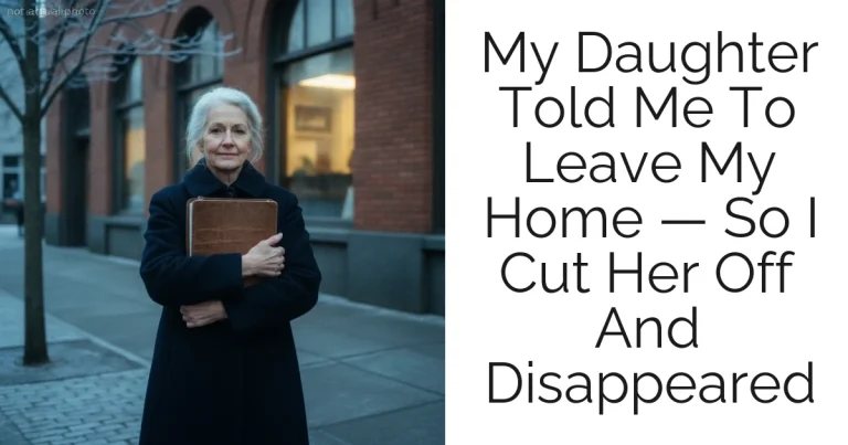 My Daughter Told Me To Leave My Home — So I Cut Her Off And Disappeared