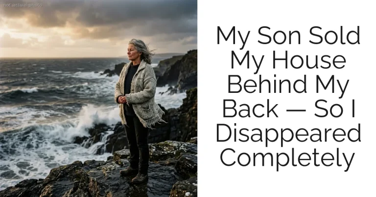 My Son Sold My House Behind My Back — So I Disappeared Completely