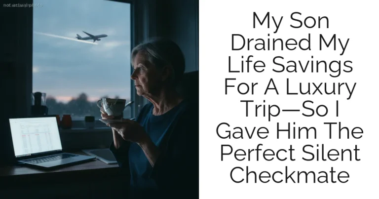 My Son Drained My Life Savings For A Luxury Trip—So I Gave Him The Perfect Silent Checkmate