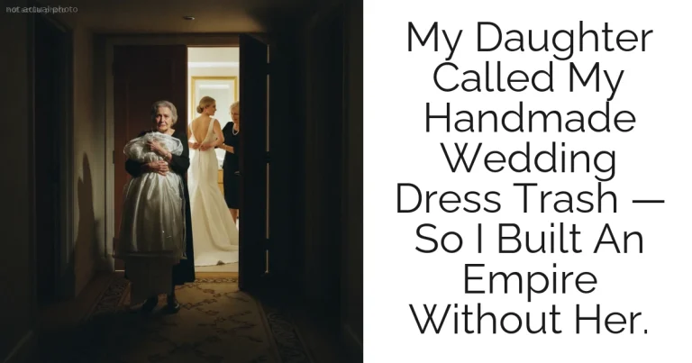 My Daughter Called My Handmade Wedding Dress Trash — So I Built An Empire Without Her.