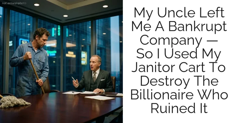 My Uncle Left Me A Bankrupt Company — So I Used My Janitor Cart To Destroy The Billionaire Who Ruined It