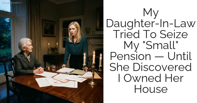 My Daughter-In-Law Tried To Seize My "Small" Pension — Until She Discovered I Owned Her House