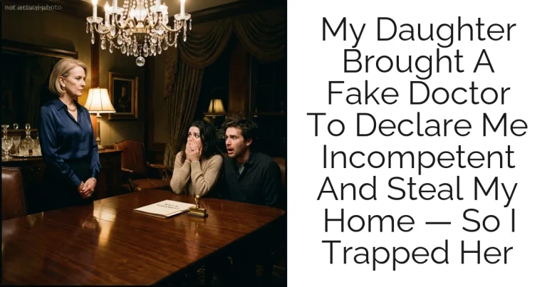 My Daughter Brought A Fake Doctor To Declare Me Incompetent And Steal My Home — So I Trapped Her